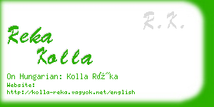 reka kolla business card